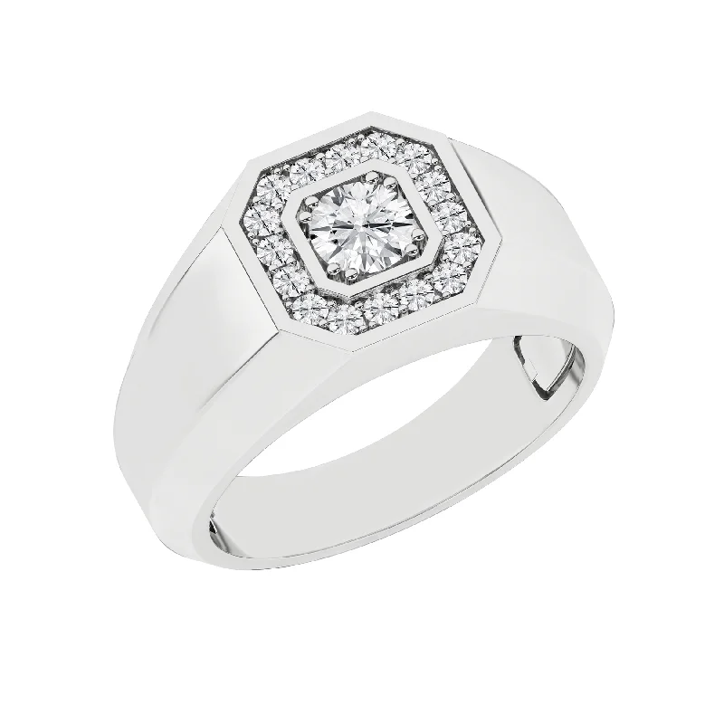 3/4 Carat Round Lab Grown Diamond 14K Gold Anniversary Ring