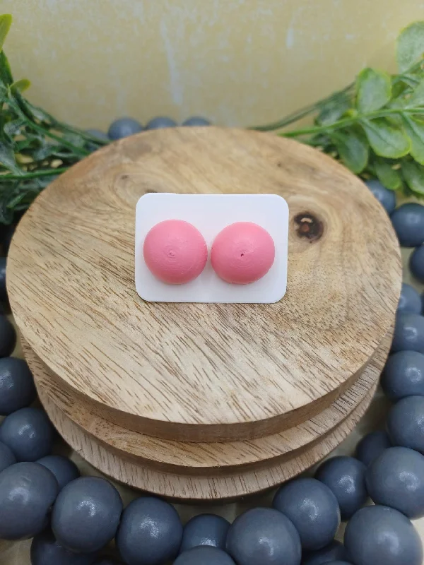 Pink Circle Earrings