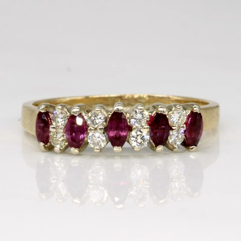 Ruby & Diamond Ring | 0.35ctw, 0.16ctw | SZ 7 |