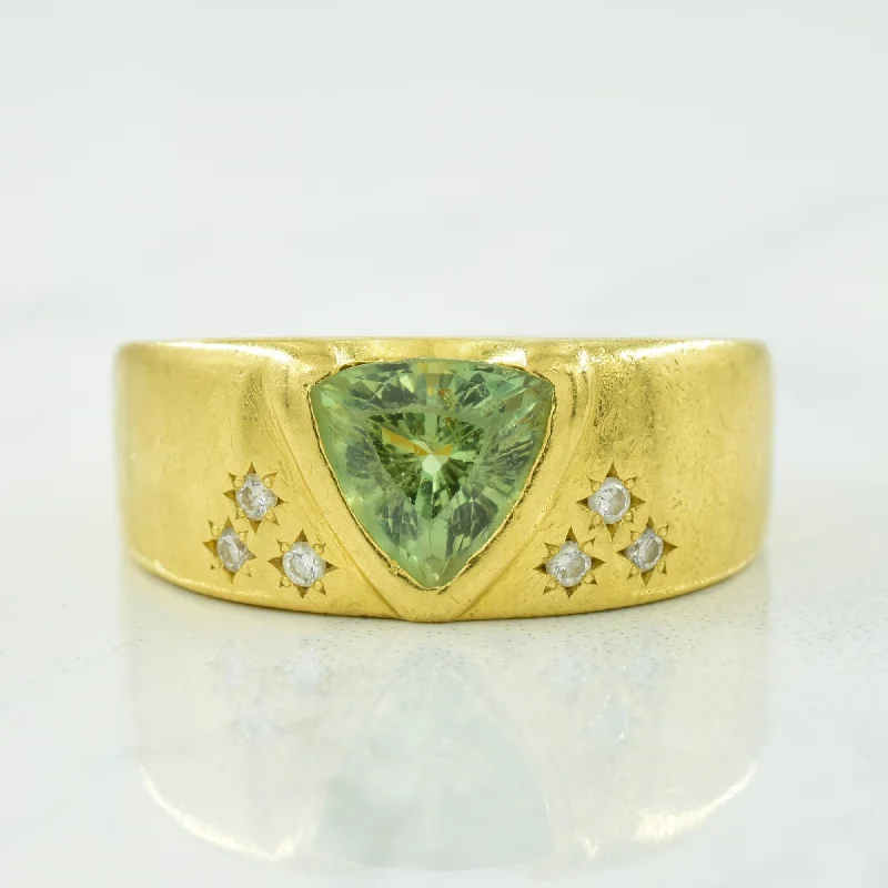 Chrysoberyl & Diamond Ring | 1.47ct, 0.06ctw | SZ 6.75 |