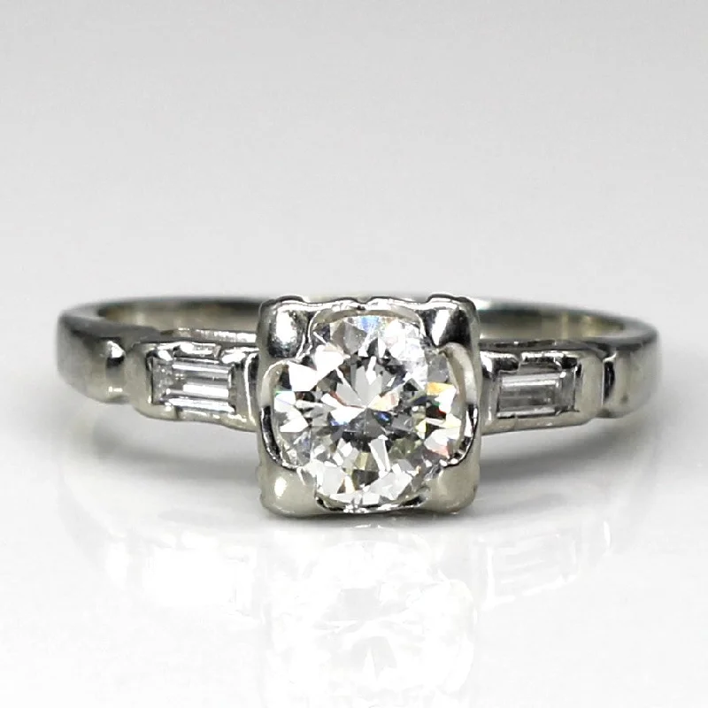 Three Stone Diamond Ring | 0.59ctw SI2 H | SZ 4 |