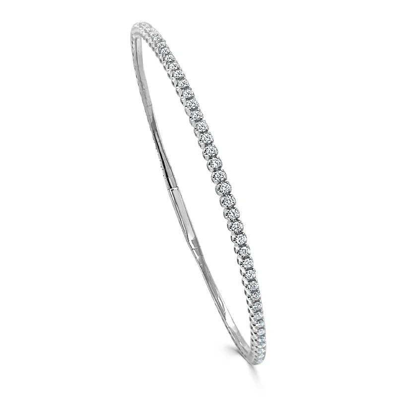 Joelle Diamond 1/2 Cttw Stackable Bangle 14K Gold