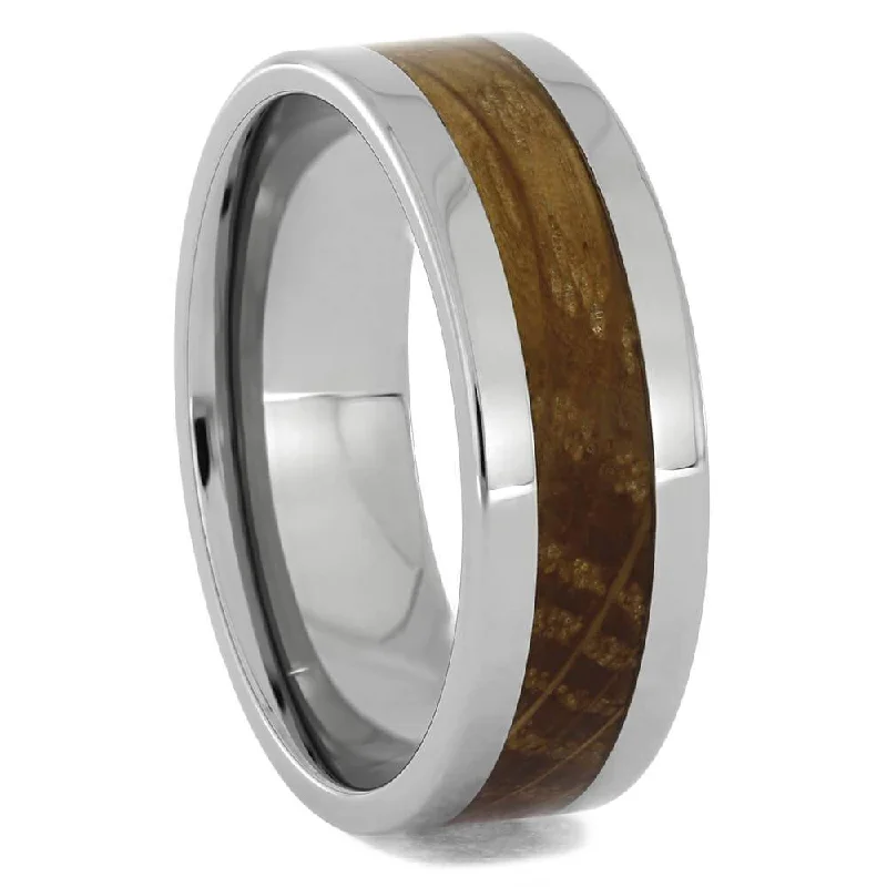 Men's Whiskey Barrel Oak Wood Ring