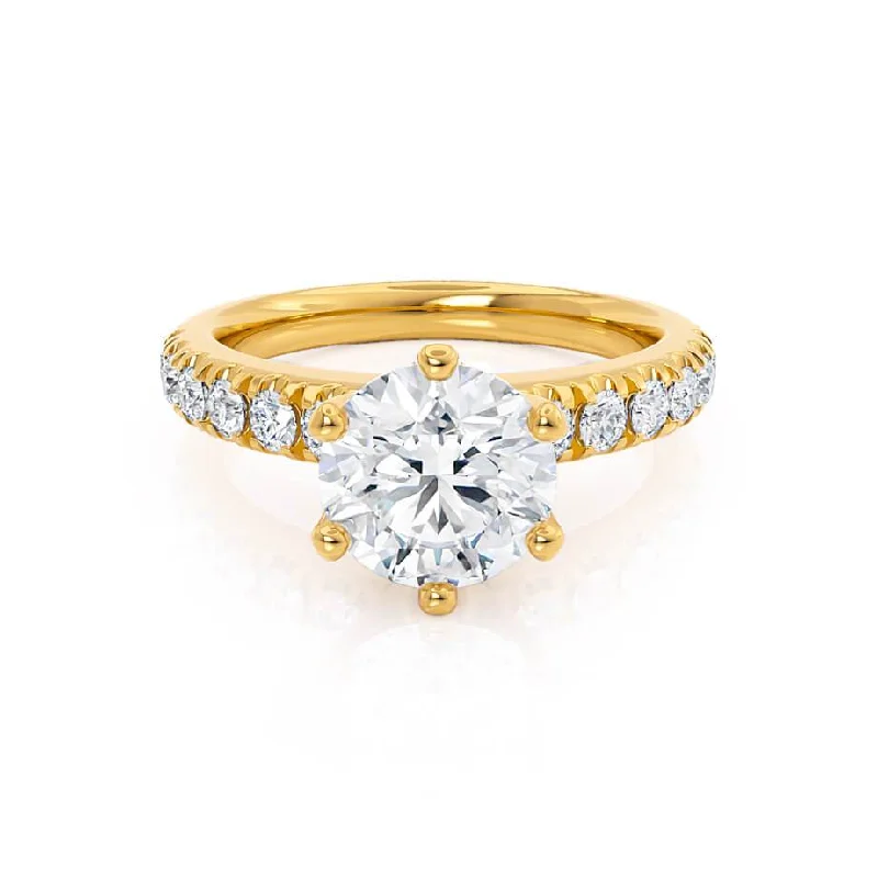 1.90 CT Round Shaped Moissanite Solitaire Style Engagement Ring