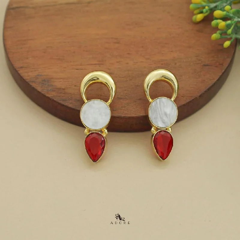 Half Moon MOP Glossy Earring