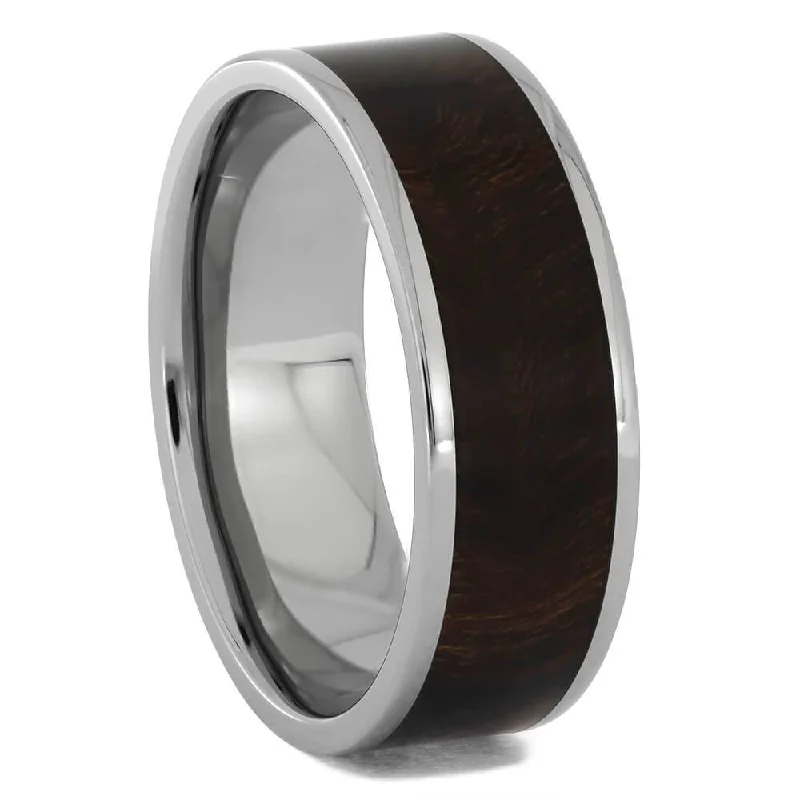 Men's Titanium & Ironwood Wedding Band