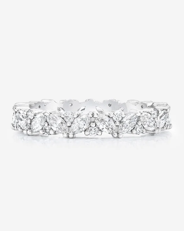 Marquise Cluster Eternity Band