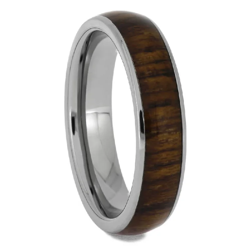 Teak Wood Men's Wedding Band