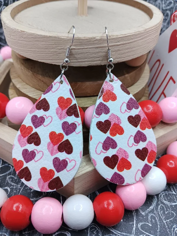 Red & Pink Heart Earrings