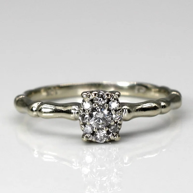 Cluster Diamond Ring | 0.18ctw | SZ 5.5 |