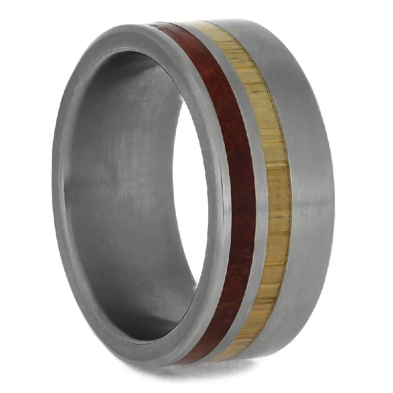 Ruby Redwood & Bamboo Wedding Band