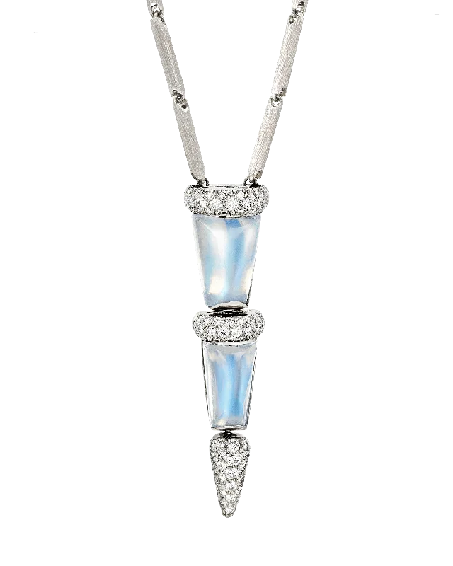 Henry Dunay Blue Moonstone Necklace, 15.63 Carats