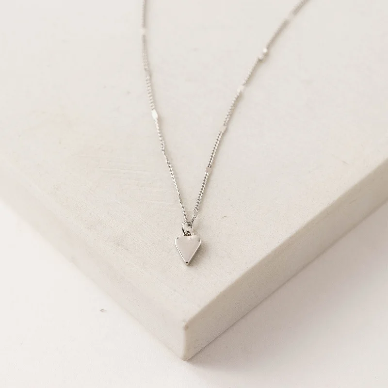 Silver Plated Everly Heart Necklace