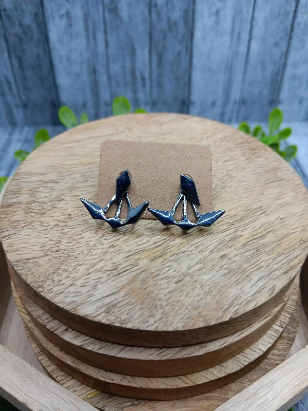 Gunmetal Jacket Style Earrings