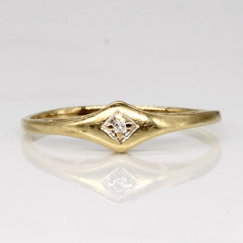 Flush Set Diamond Ring | 0.01ct | SZ 4.25 |