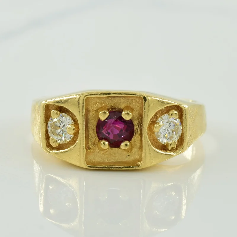 Ruby & Diamond Ring | 0.40ct, 0.30ctw | SZ 7.25 |