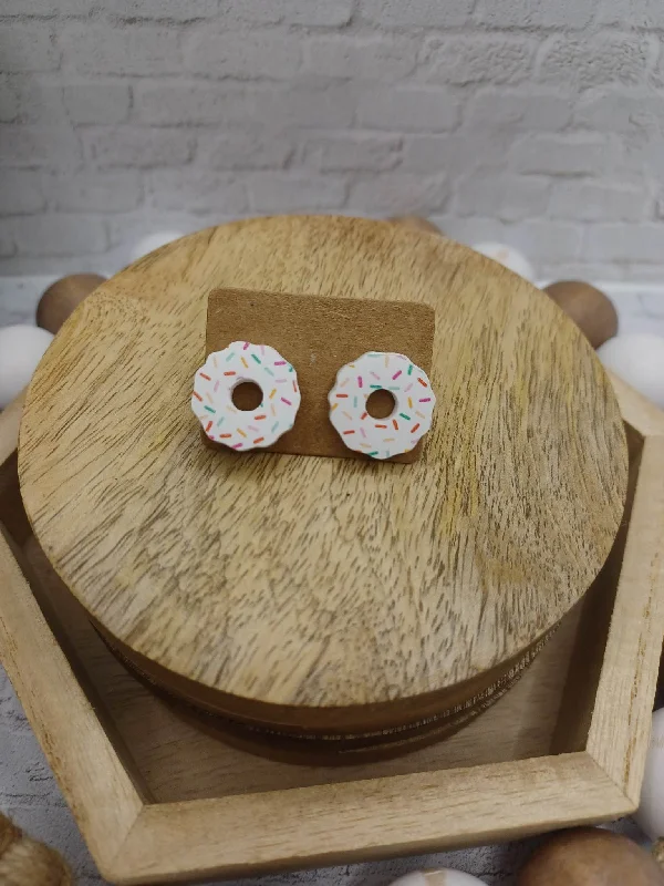 Sprinkled Donut Earrings