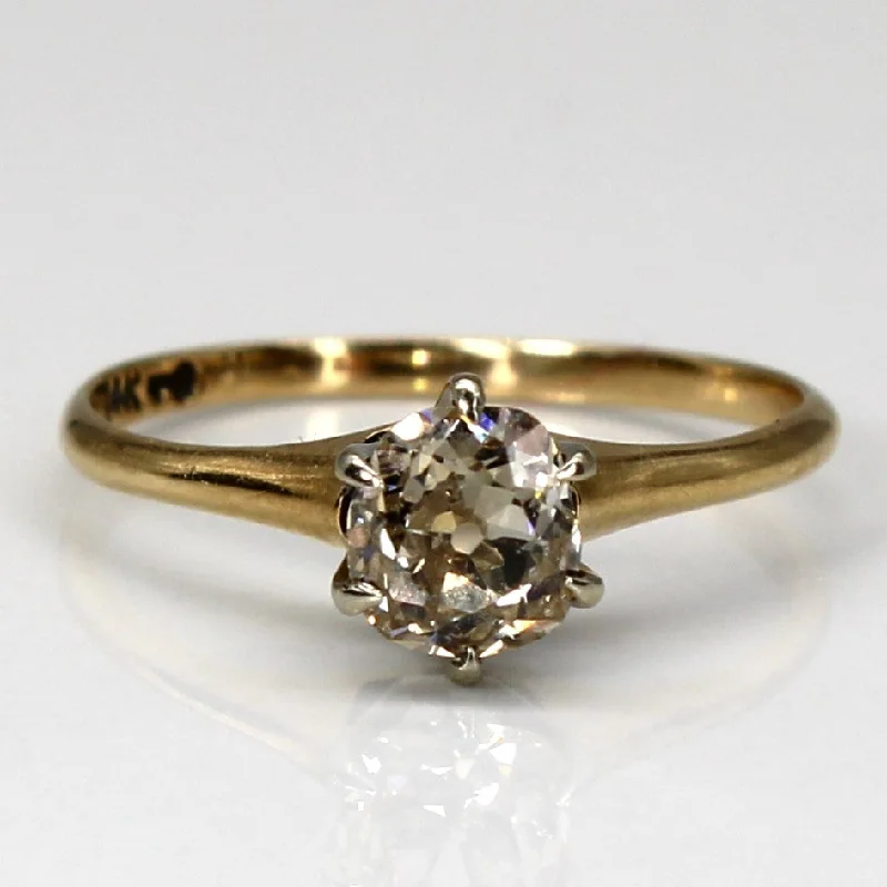 Vintage Solitaire Old Mine Diamond Ring | 0.55ct | SZ 5 |