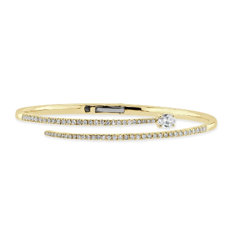 Joelle Diamond Bangle 1.00ct 14K Gold - White