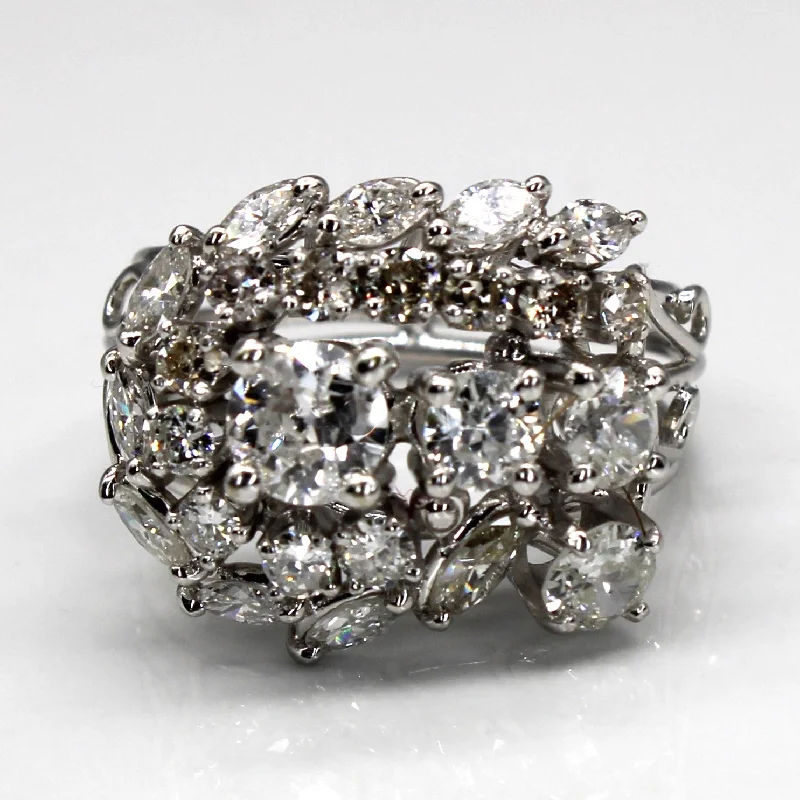 High Set Cluster Multi Diamond Ring | 2.73ctw I1/I2 I/J | SZ 8.25 |