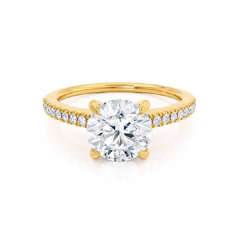 1.5 CT Round Shaped Moissanite Solitaire Style Engagement Ring