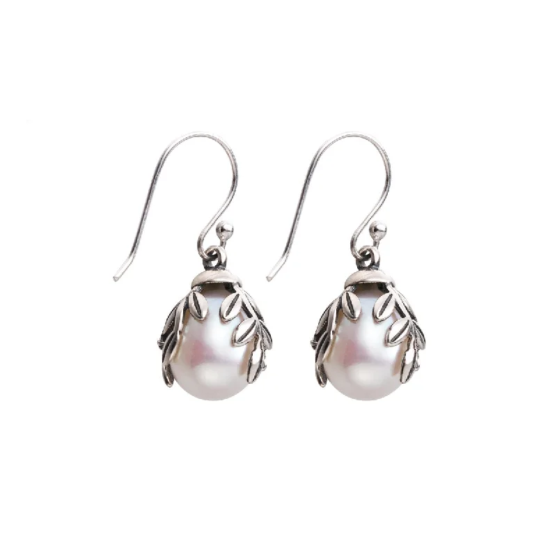 Freshwater Pearl Drop Earrings in Sterling Silver Jewelry Accessories Gift for Women