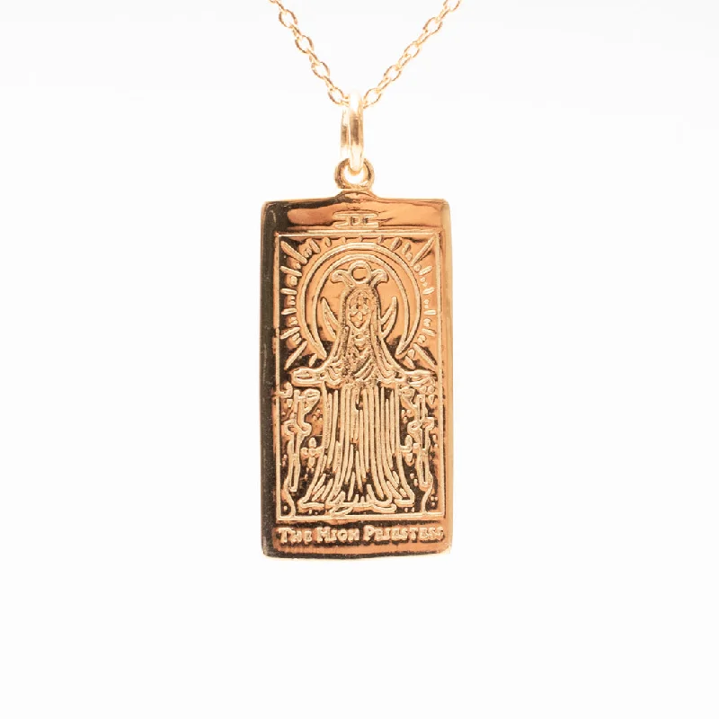 The High Priestess Tarot Card Necklace