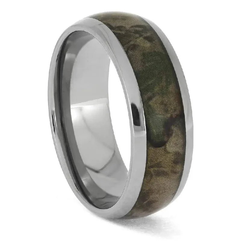 Camo and Titanium Ring for Men