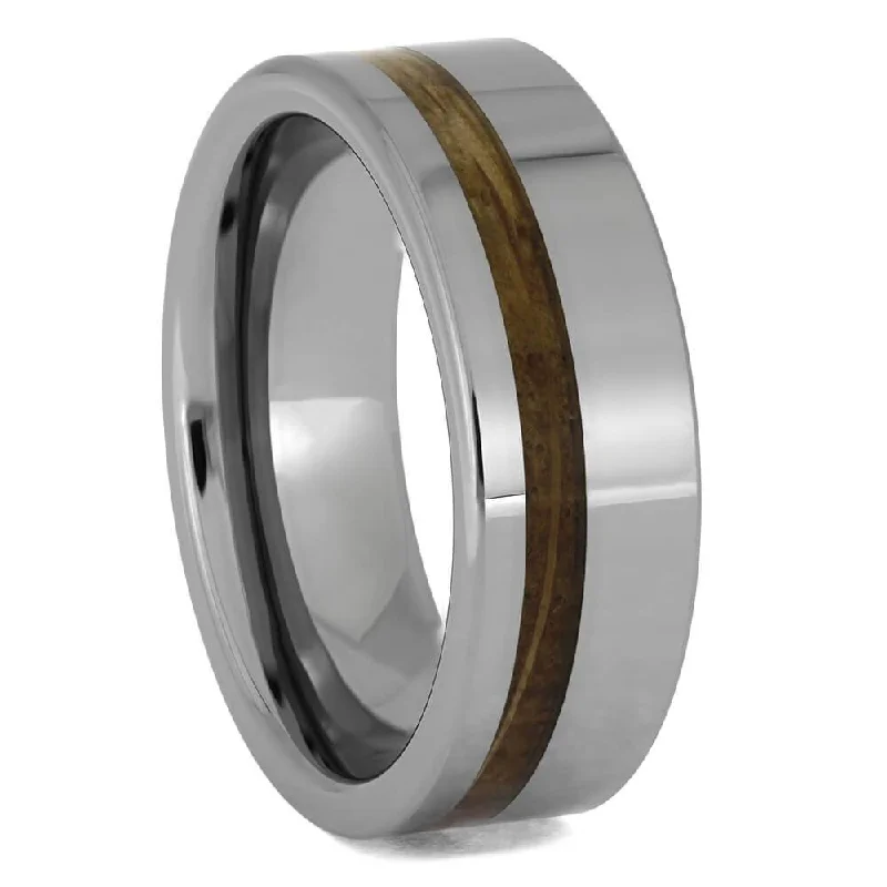 Whiskey Barrel Oak & Tungsten Men's Ring