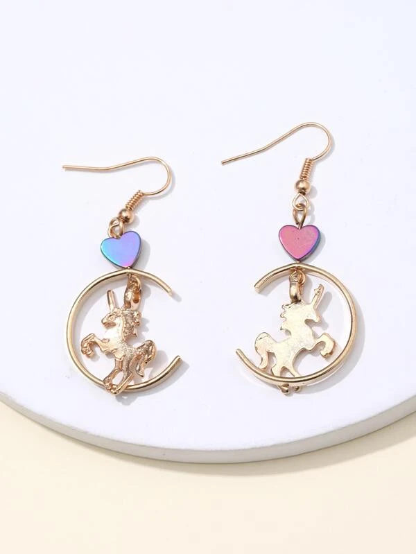 Unicorn Heart Earrings