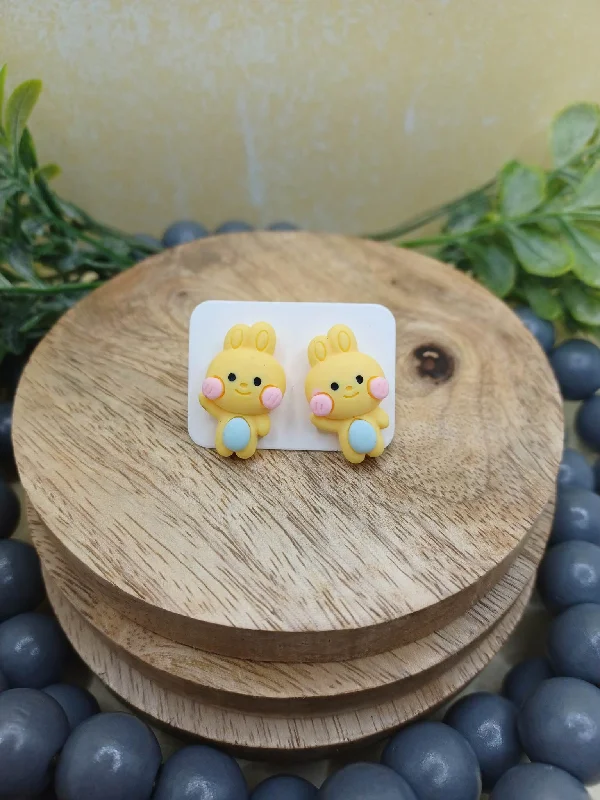 Yellow Bunny Earrings