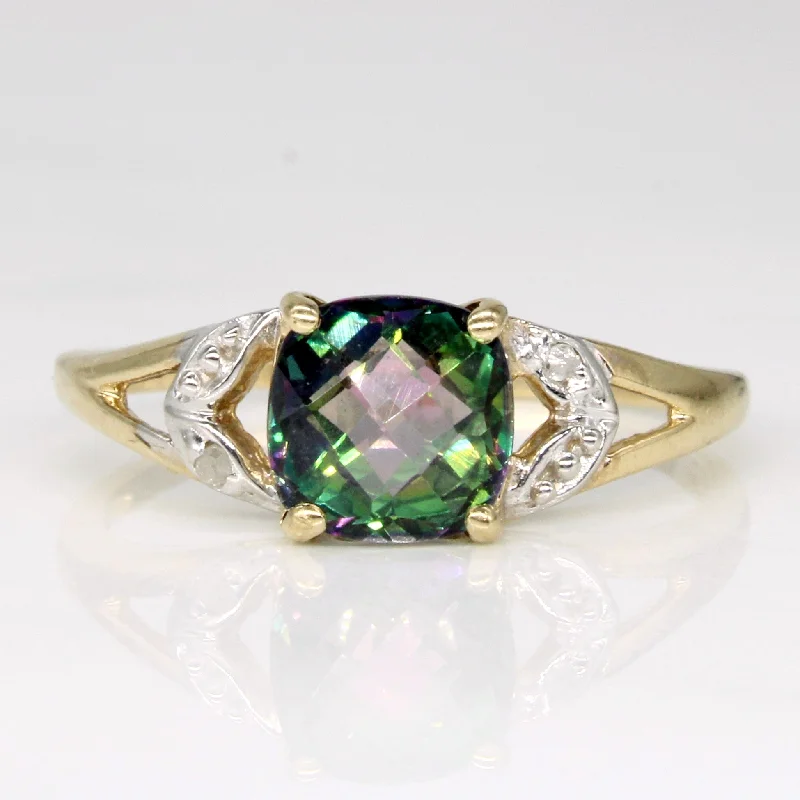 Mystic Topaz & Diamond Ring | 1.50ct, 0.02ctw | SZ 8.5 |