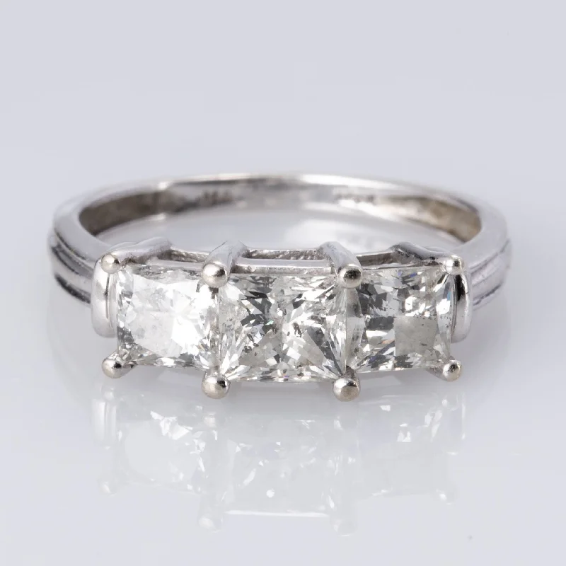 14K White Gold Diamond Ring | 1.90 ctw | SZ 5.75 |