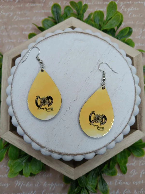 With God all Things are Possible Earrings