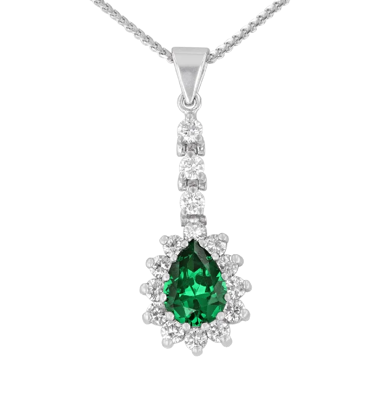 Colombian Emerald Necklace, 1.09 carats