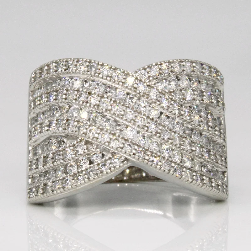 Diamond Waterfall Ring | 1.00ctw | SZ 6.25 |