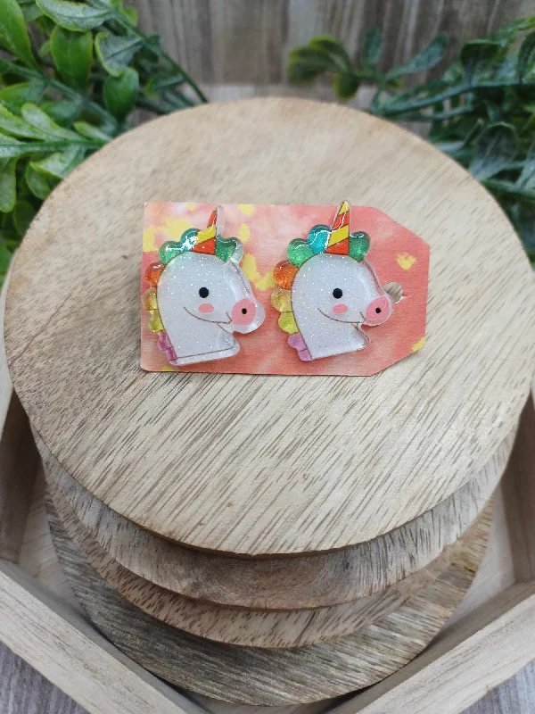 Glitter Unicorn Earrings