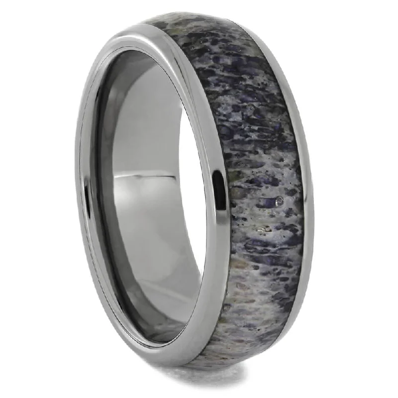 Purple Deer Antler Women's Wedding Band