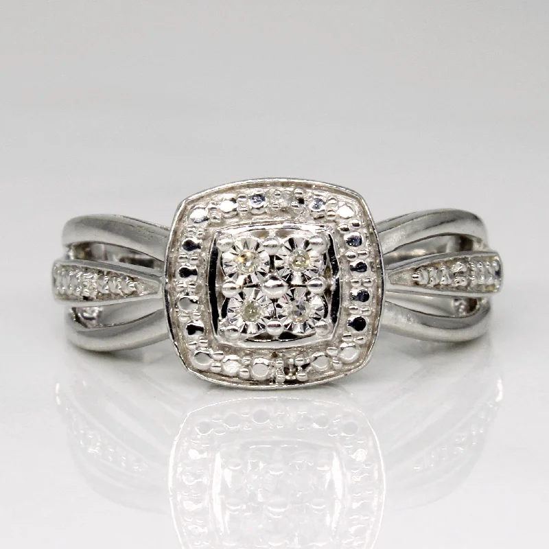 Illusion Set Diamond Ring | 0.03ctw | SZ 6 |