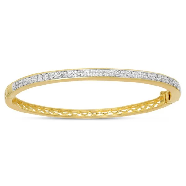 Finesque 1/2ct TDW Diamond Bangle with Gift Box