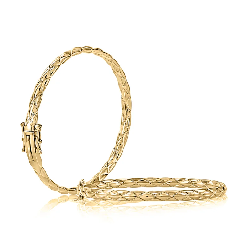 A. Jaffe 14k Gold Classic Quilted Bangle