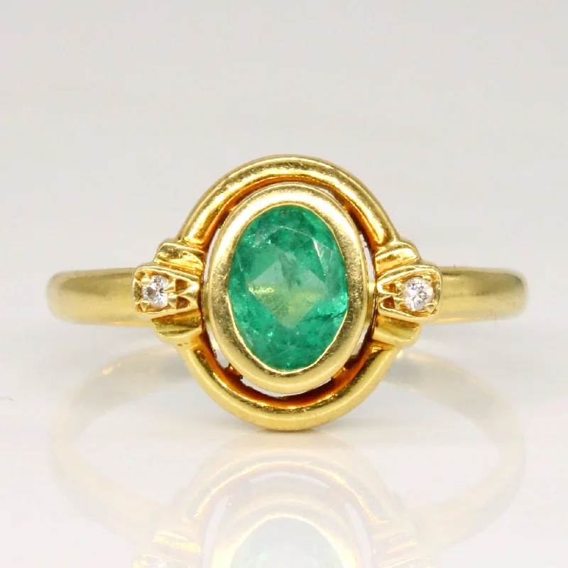 Emerald & Diamond Ring | 0.60ct, 0.02ctw | SZ 7.5 |