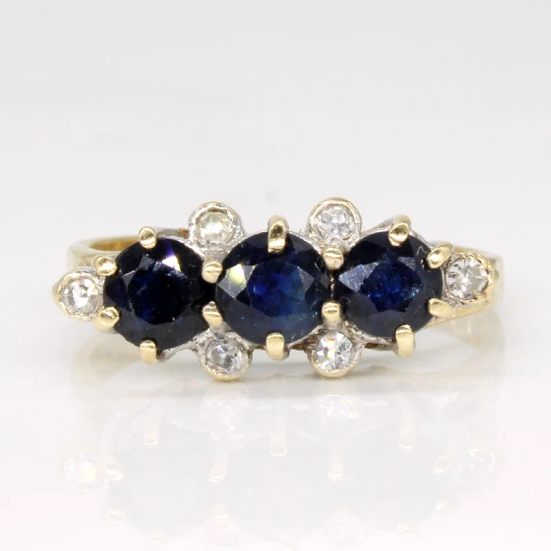 1981 London Sapphire & Diamond Ring | 1.00ctw, 0.06ctw | SZ 5.25 |