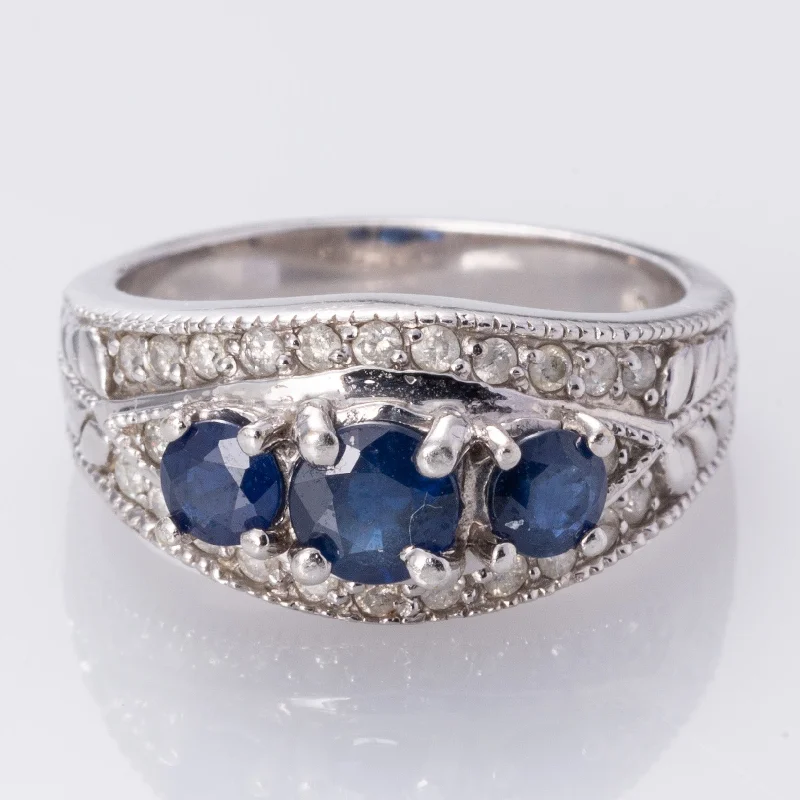 14K Sapphire and Diamond Ring | 1.01ctw, 0.26ctw | SZ 6 |