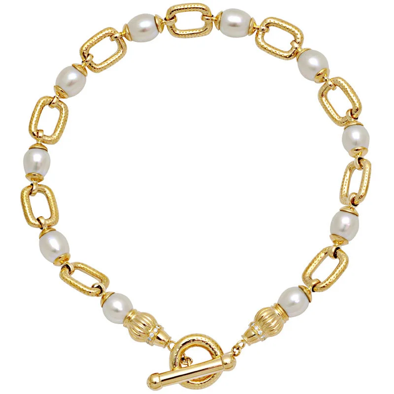 Toggle Necklace - South Sea Pearl and Diamond