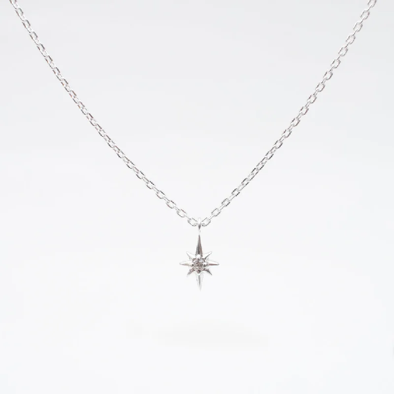 Tiny Silver North Star Necklace