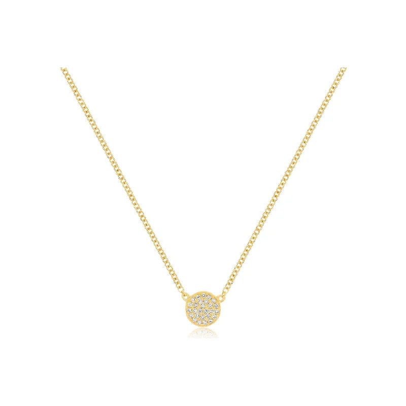 Diamond Mini Disc Necklace