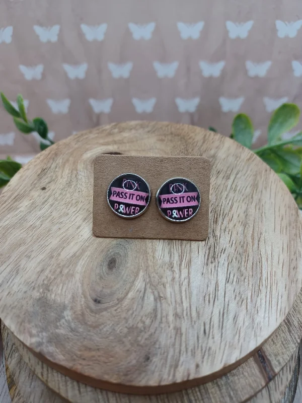 Pink Power Pass it on - Pink Ribbon Earrings