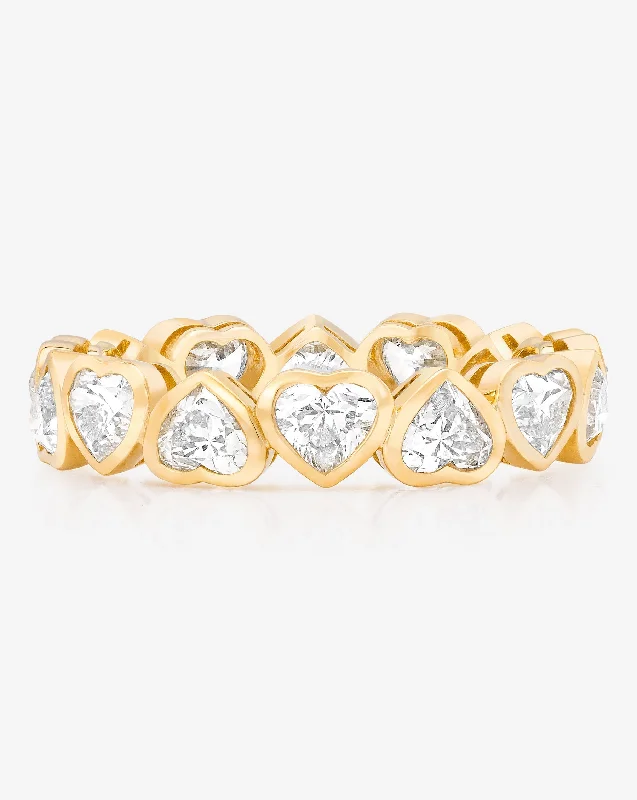 Heart Bezel Eternity Band