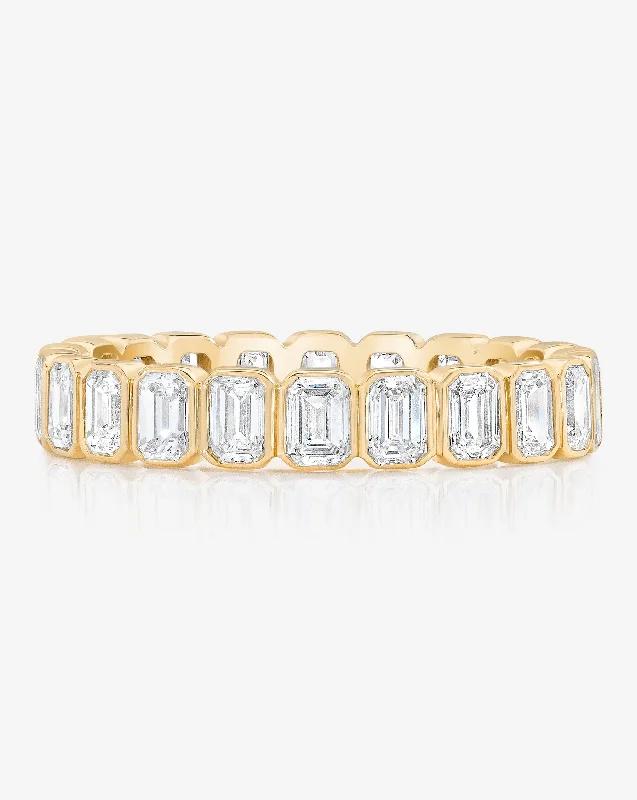 Emerald Bezel Eternity Band